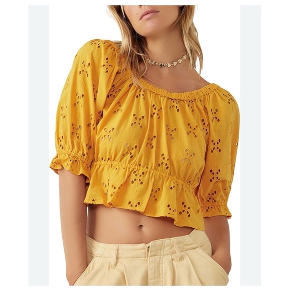 Free People | Prairie Cottagecore Coastal Cowgirl Gardenia Top Golden Girl | M - Picture 2 of 12